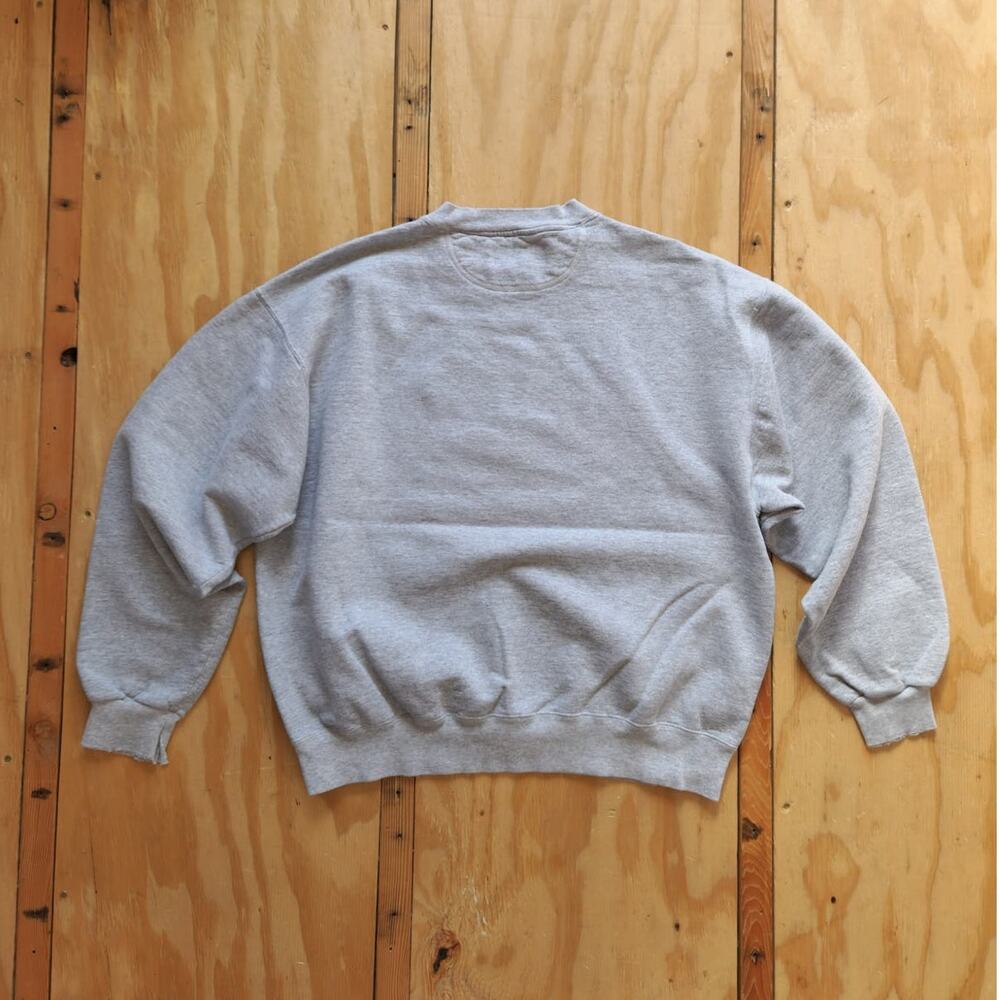 Vintage Russell Athletic Spellout Crewneck Sweatshirt Distressed Worn Gray XL - Picture 4 of 6